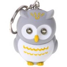 Rolig led light 3d cartoon uggla nyckelring ljud hooting nyckelring nyckel kid leksaker