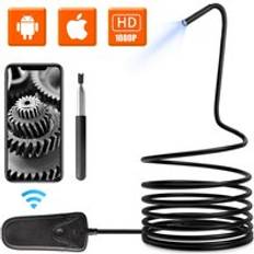 5.5mm 1080p 2.0mp hd wifi inspektionskamera wifi borescope med 6 lysdioder vattentätt ip68 endoskop för android ios iphone huawei - 3.5m