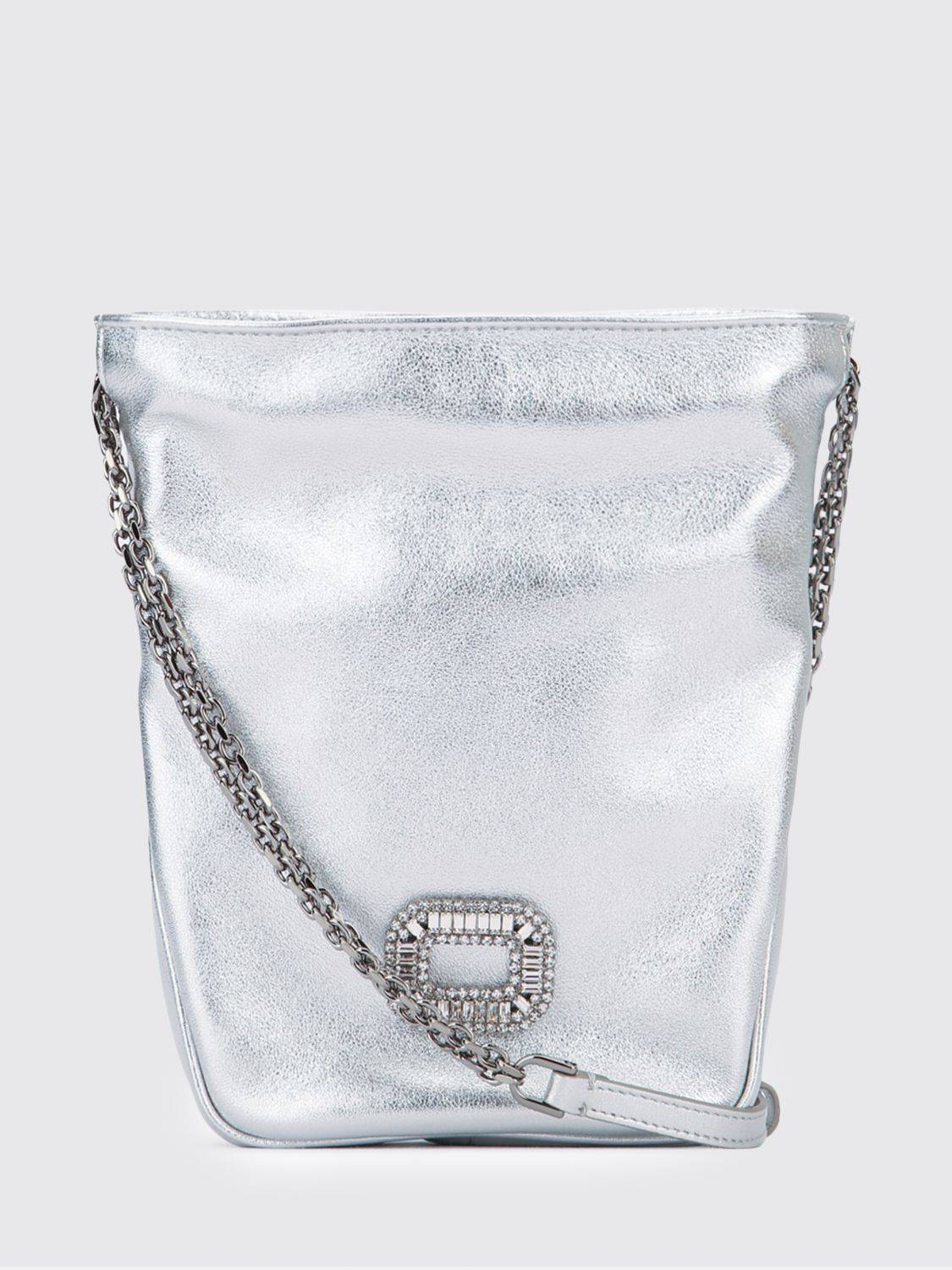 ROGER VIVIER Nano Pilgrim Laminated Leather Bag with Jewel Buckle - OS