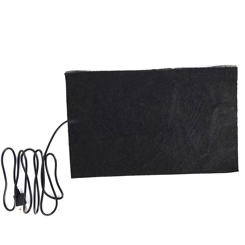1 st 5v kolfiber uppvärmning pad hand varmare usb värme film elektrisk vinter infraröd feber värmematta - 15 x 30cm