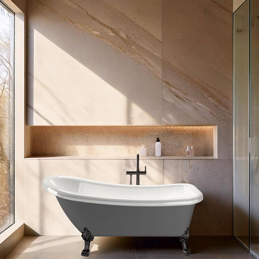 TASSBADKAR 1530 IDEAL GRÅ SVARTA TASSAR