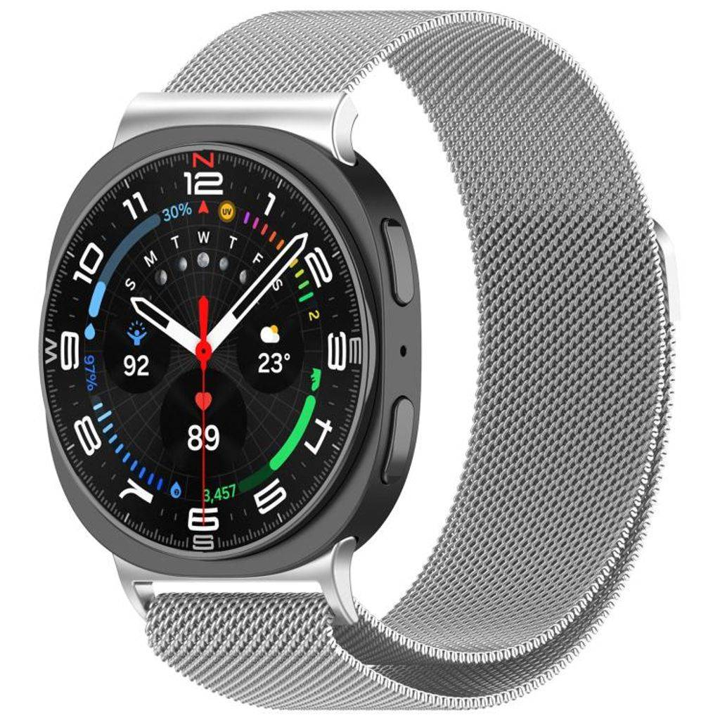 Samsung Galaxy Watch8/Watch8 Classic Urrem Rustfrit Stål – Sølv