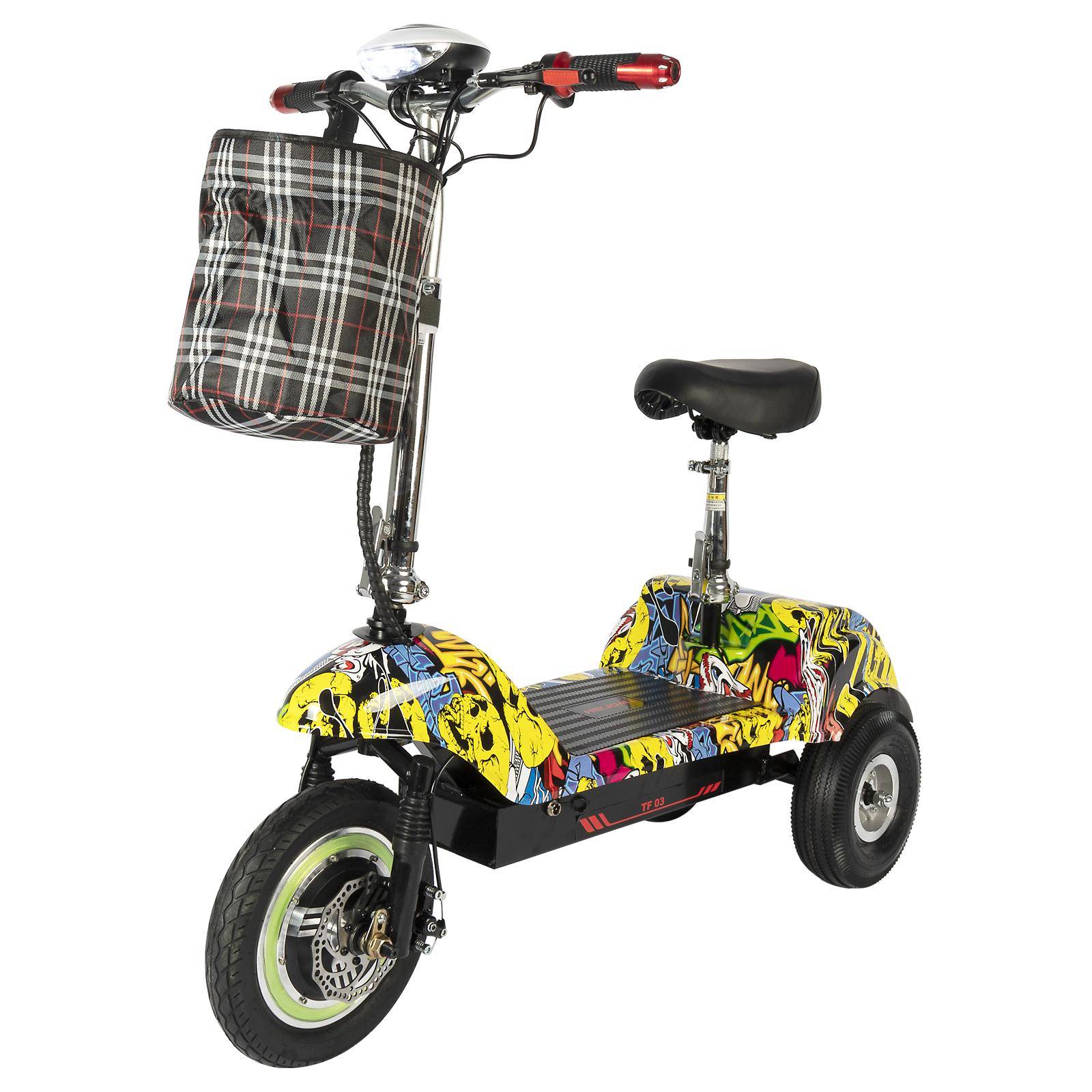 TWOFISH TF03 Vuxen Elsparkcykel 500W Motor 12F/10R Luftfyllda Däck 48V 15AH Batteri Hopfällbar E-Scooter Med Säte