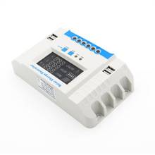 10a/20a/30a/40a/50a/60a 24v 12v auto solpanel batteriladdningsregulator pwm lcd-skärm solfångarregulator usb två