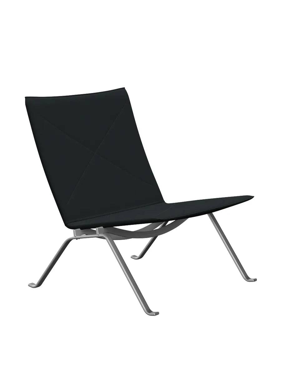 PK22 Loungestol, Canvas stof af Poul Kjærholm Black - Jacobsen Plus