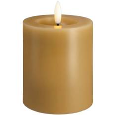 Moods & Moore More LED Pillar Candles, Silk, Melted, Honey Mustard, 74x100 - NO_SIZE Led-ljus Från Magasin - 0008 (NO_SIZE)
