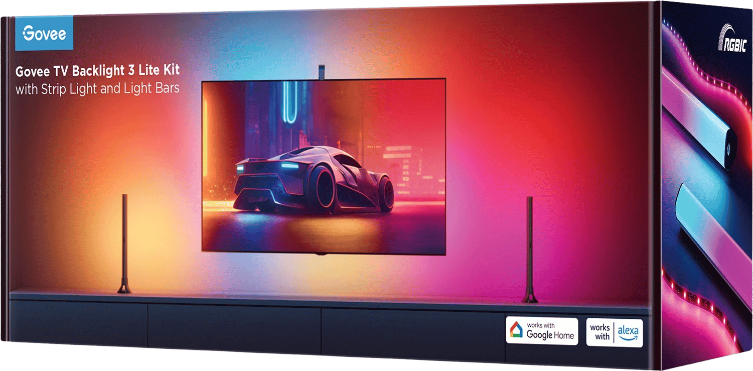 Govee TV Backlight 3 Lite Kit Strip + Lightbar