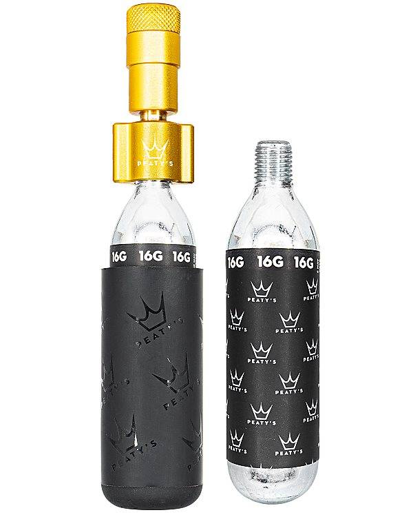Peaty'S Kolsyrepump Holeshot Co2 Tyre Inflator Kolsyrepatron 2 X 16G + Munstycke Gold