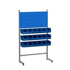 Værktøjsopbevaring Lodur, komplet med panel og 18 plukkasser H 1550mm
