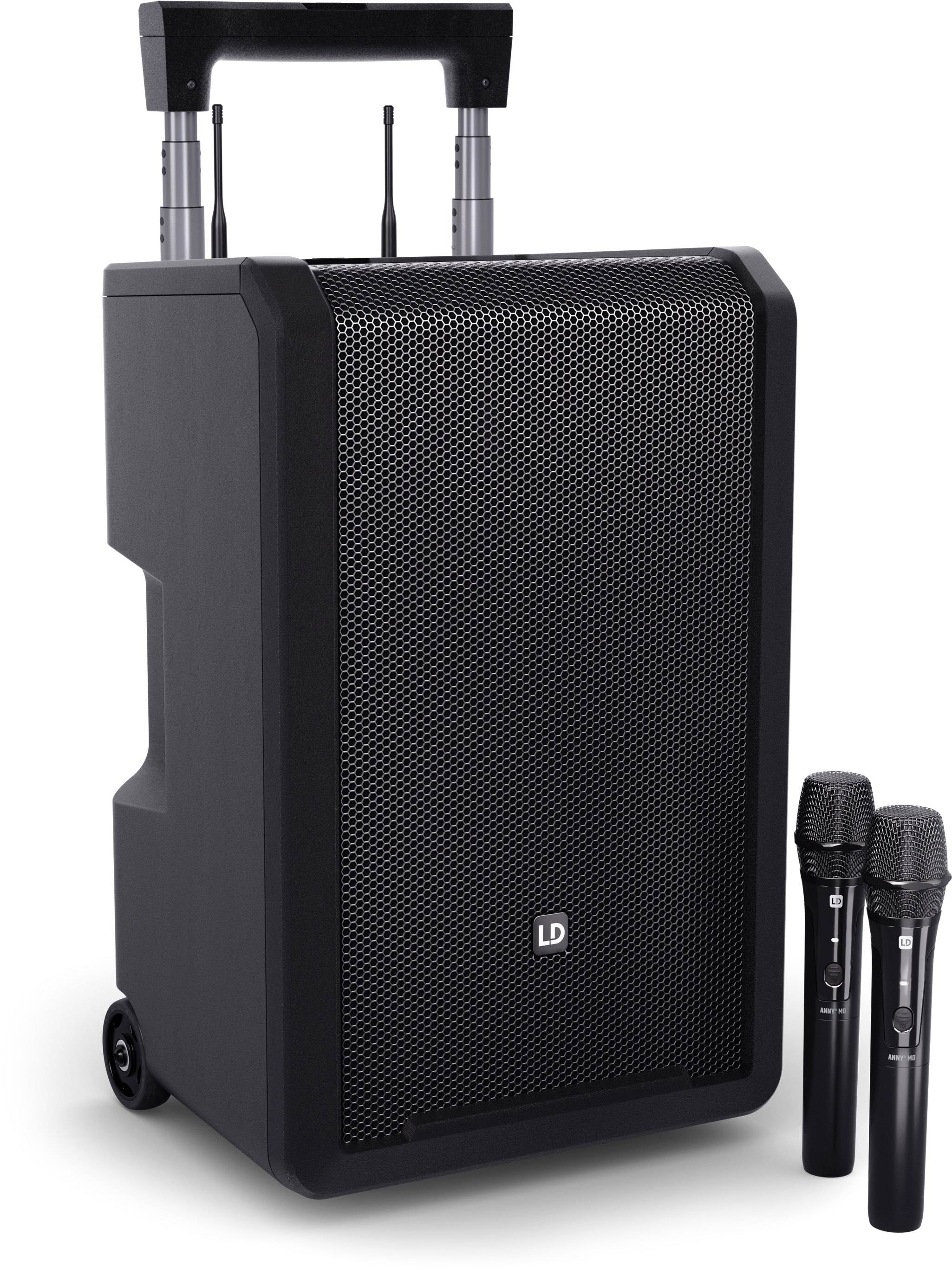 LD Systems ANNY® 10 HHD 2 B8 - 10" Mobiler Bluetooth® PA-Lautsprecher mit Akku, Mixer