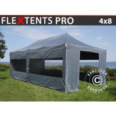 Foldetelt FleXtents Easy up pavillon PRO 4x8m Grå, inkl. 6 sider