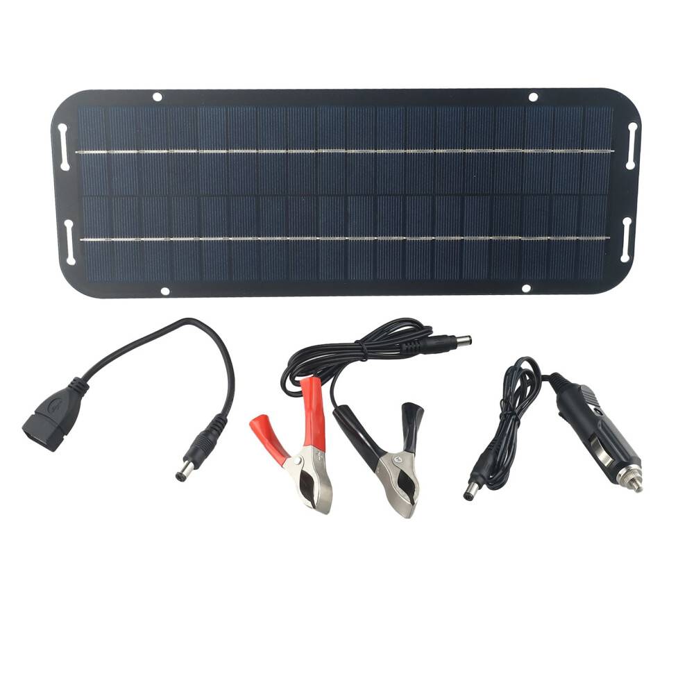 Bærbart solpanel til 12V vedligeholdelsesopladning, solcellepanel. 60W højeffektiv batterioplader med vejrbestandigt design,
