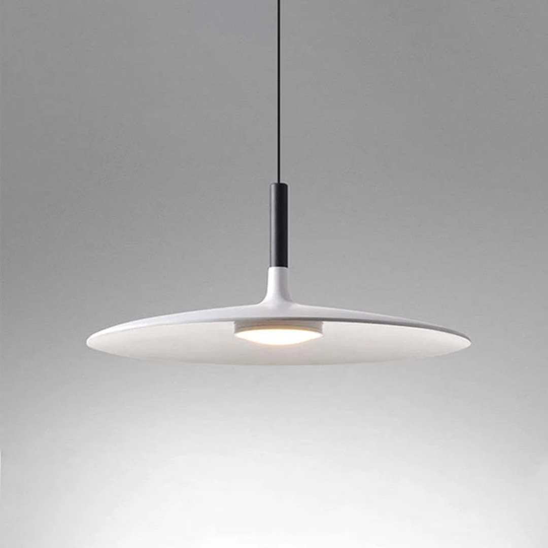 AuraPan – Stilig LED Hänglampa för Modernt Inredning - Vit / Dagsljus(5000-7000K) / 45 cm