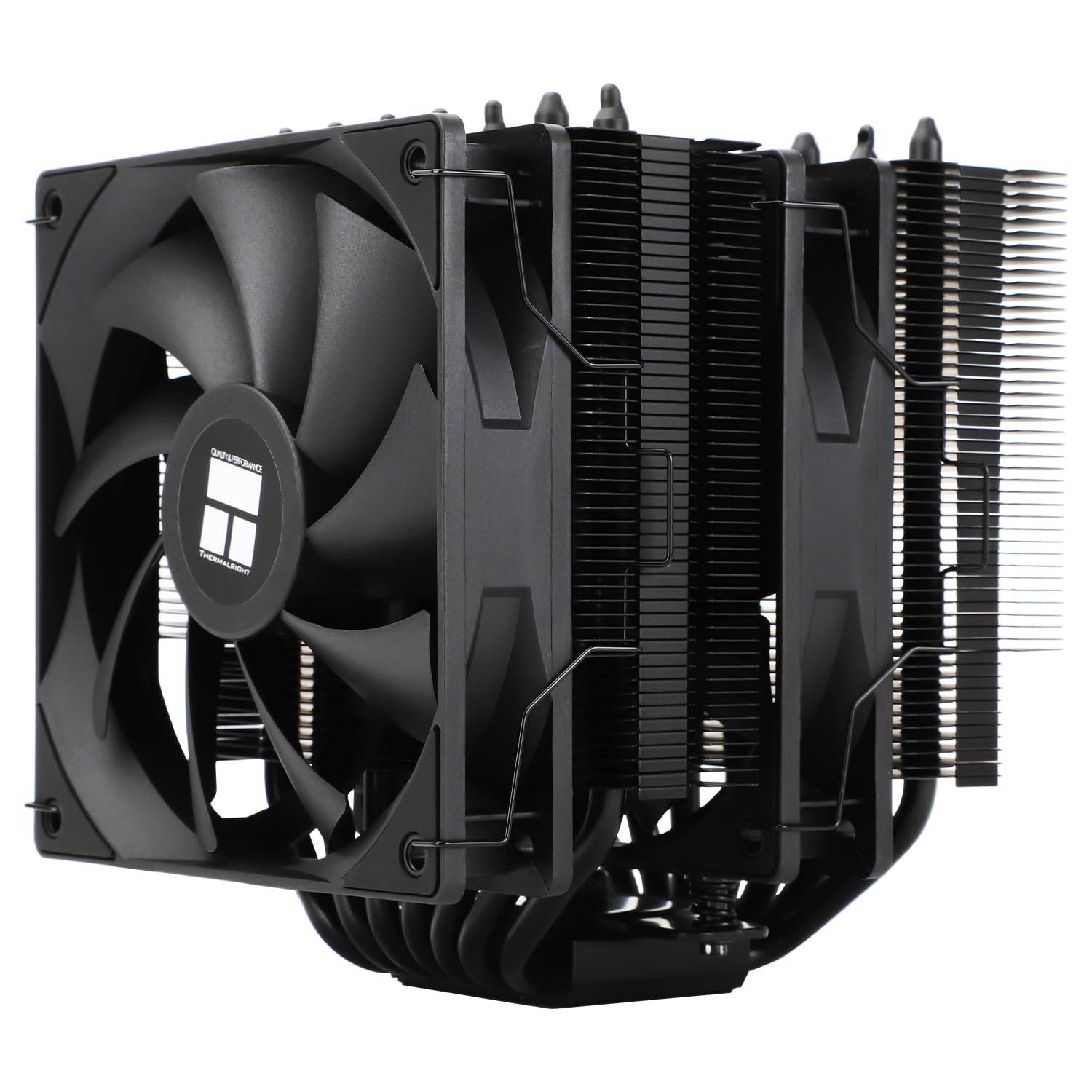Thermalright Phantom Spirit 120 SE Svart CPU Dubbla V2 PWM-fläktar och Dubbla 7 Värmerör Kylfläns Dator CPU Svart Kylare, TL-C12B Torn, Kylare,