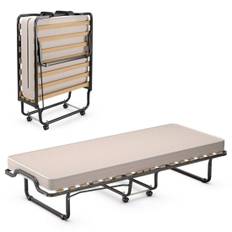 Hopfällbar säng hopfällbar säng med lyxig madrass 200 x 90 x 41 cm beige Made in Italy Ursprung: Italien
