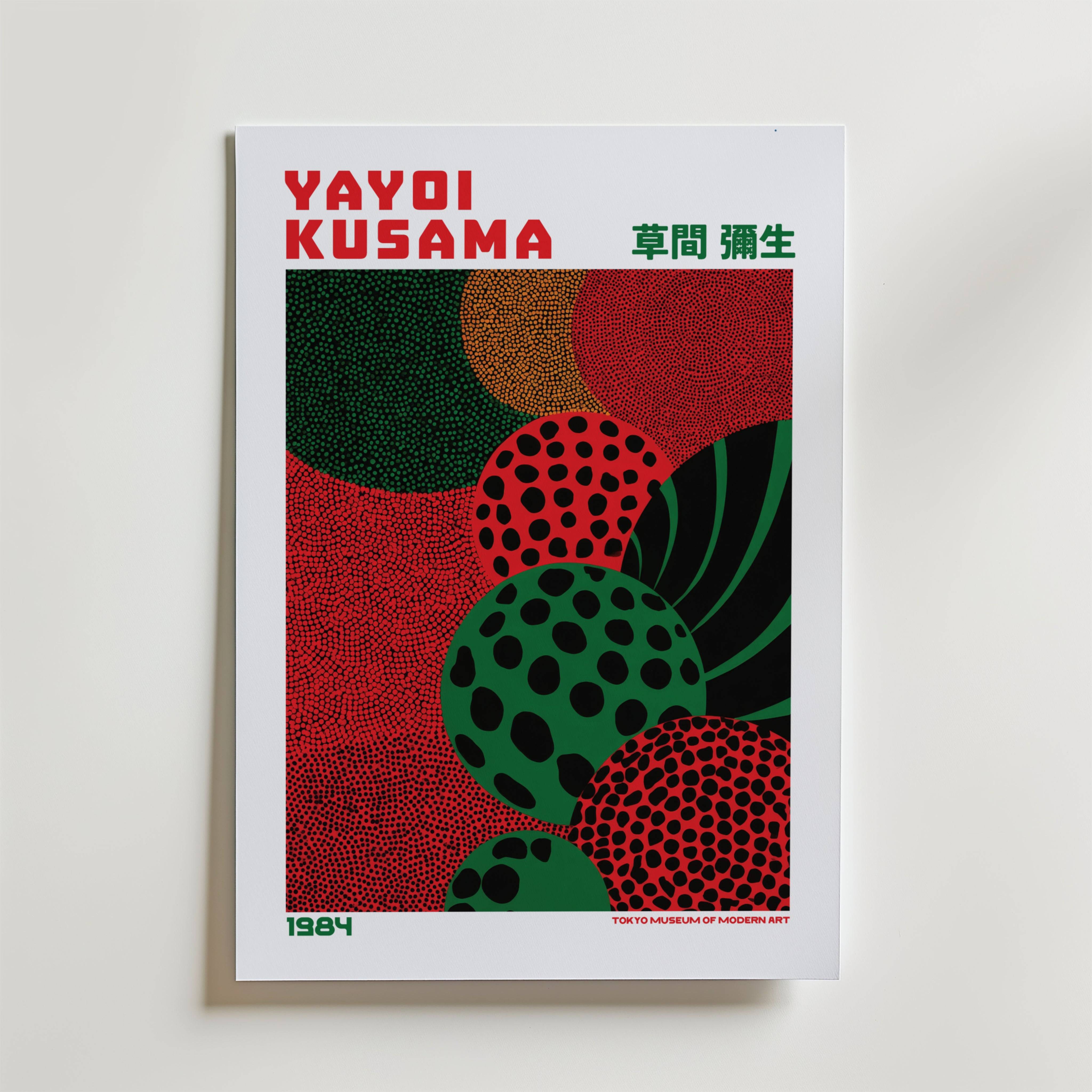 Yayoi Kusama Emerald Pulse 1984 Poster - Fine Art Poster 13x18 cm