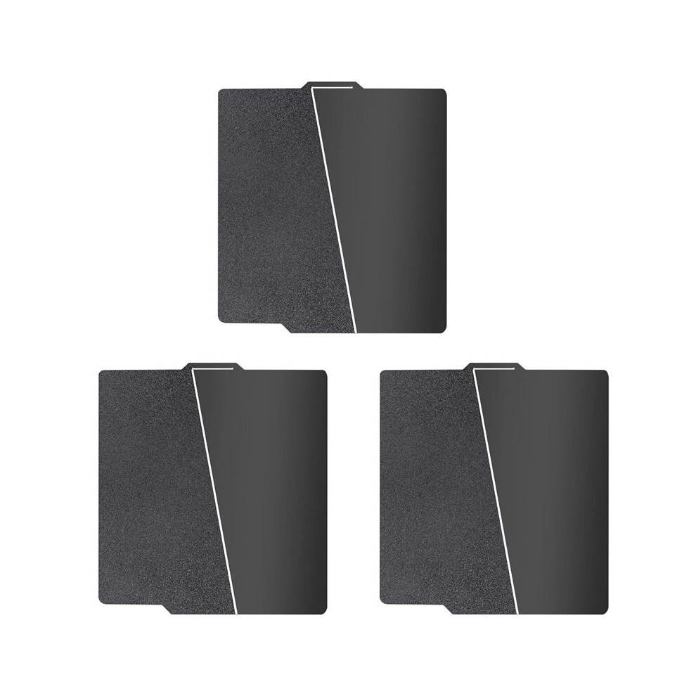 3 Set 257x257mm Black PEI Double Sided Build Plate for Bambu-Lab A1/X1C/X1/X1E/P1P/P1S, Smooth PEI&Textured PEI Plate