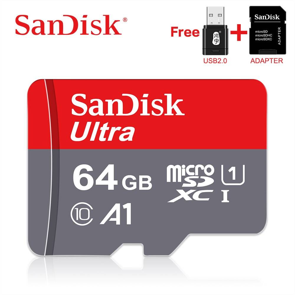 Sandisk a1 minneskort 256gb 200gb 128gb 64gb 98mb/s 32gb 16gb micro sd-kort klass 10 uhs -1 flash-kortminne microsd tf / sd-kort