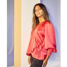 Co Couture Leika Wrap Blouse Flame 35097