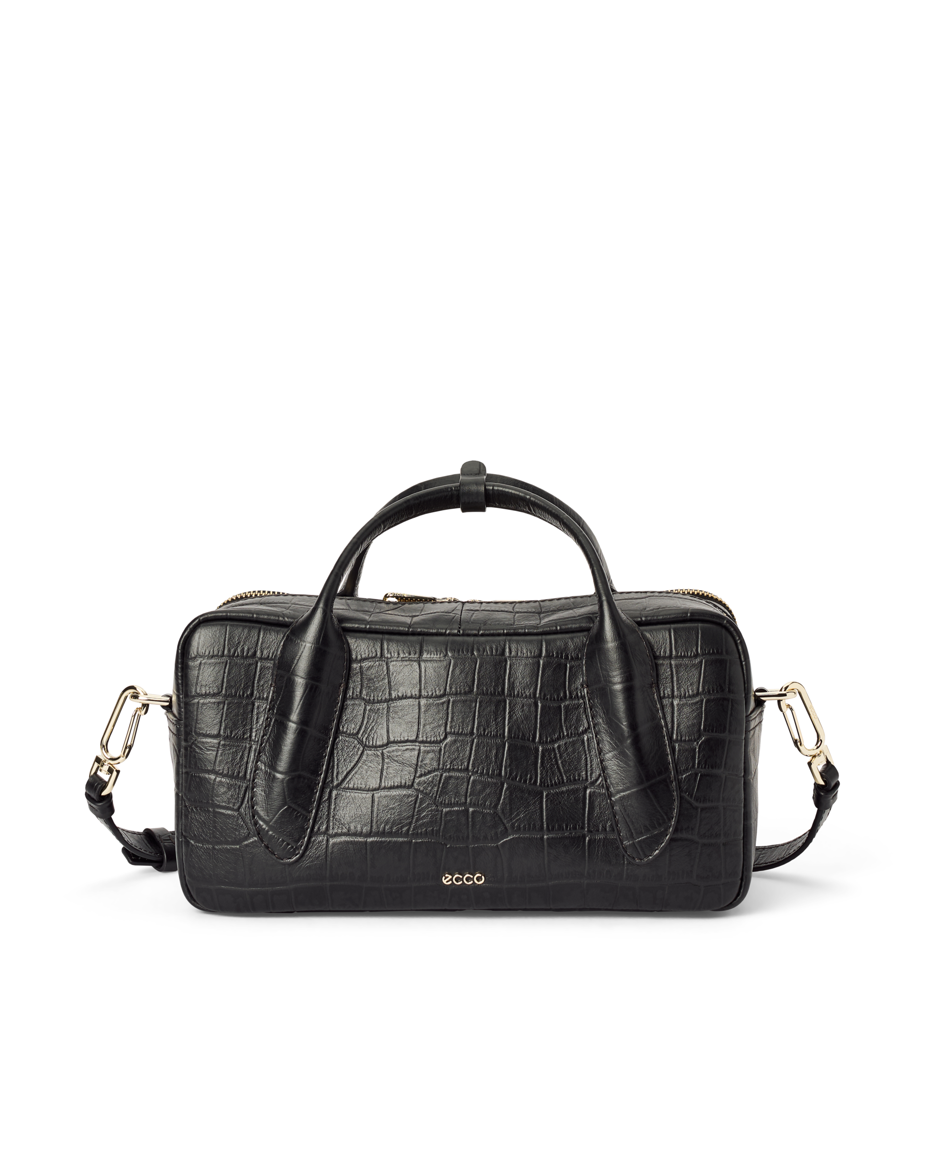 ECCO Bowling Bag M - Bowlingtaske i læder til damer - Sort