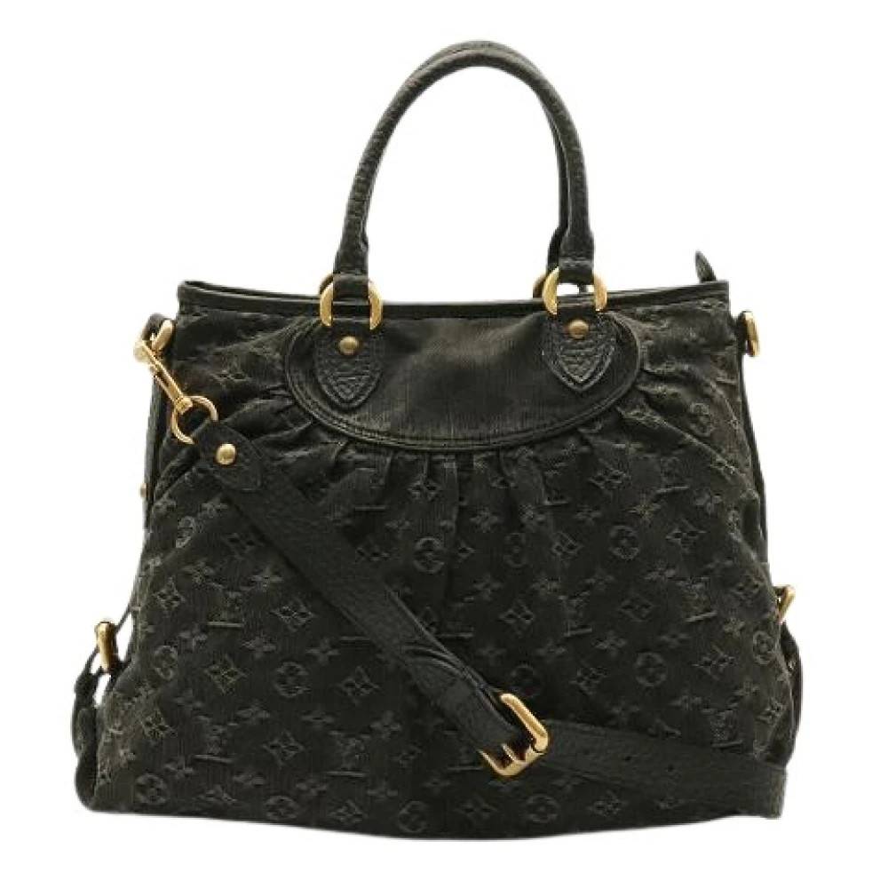 Louis Vuitton Vintage Pre-owned Monogram Denim Neo Cabby GM Tote Bag - Vintage - Dame - Sort - ONE SIZE - Denim