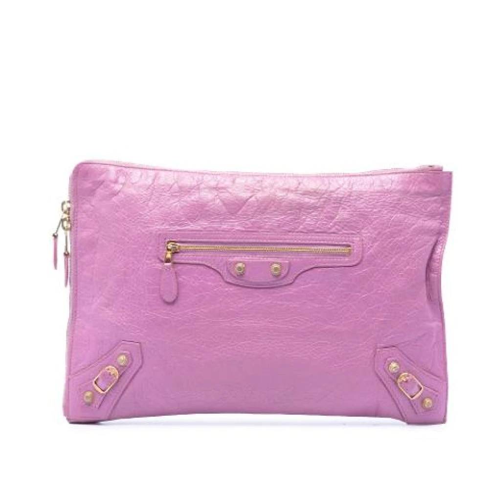 Balenciaga Vintage Pre-owned Laeder balenciaga-tasker - Vintage - Dame - Lyserød - ONE SIZE -