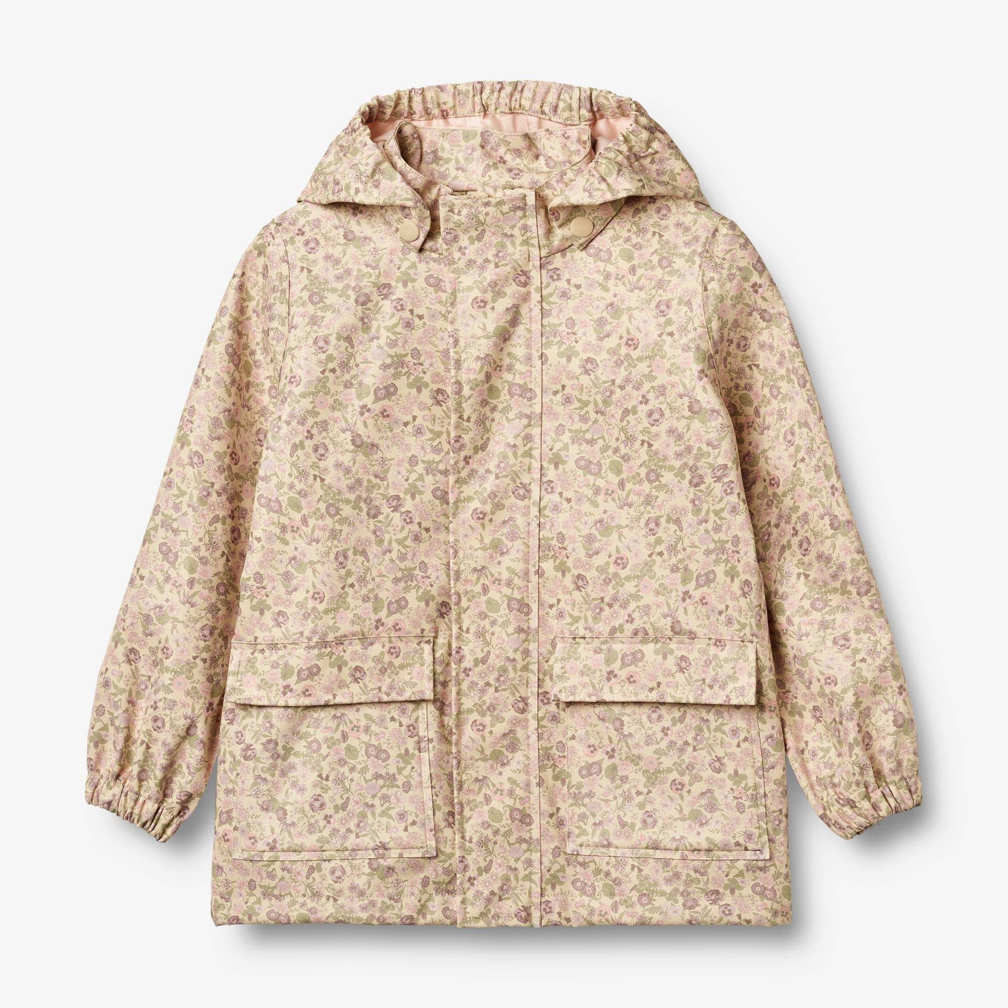 WHEAT® - Regnjakke Ollo - rose flower field - Str 98.