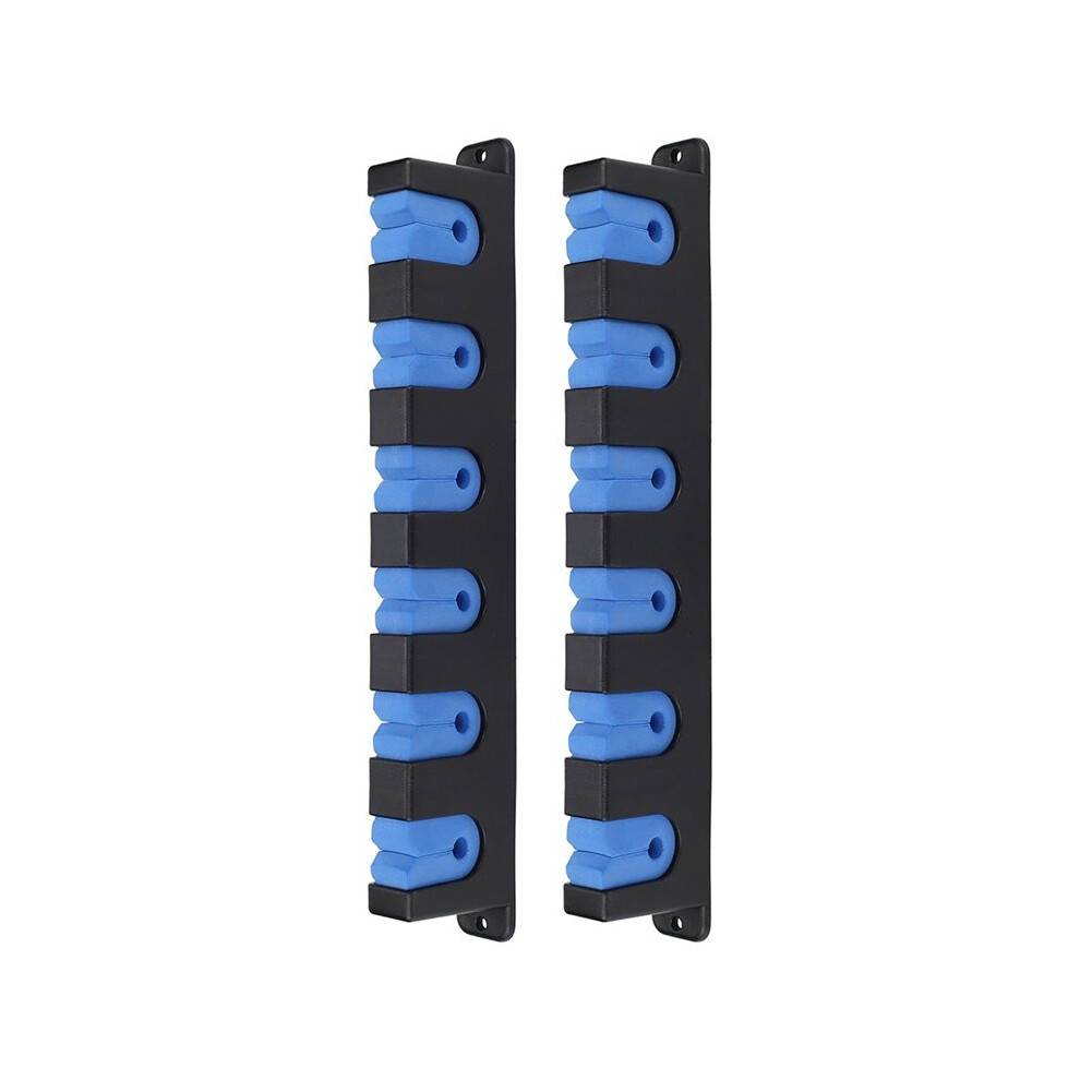 Horizontal Fishing Rod Rack Holders Wall-Mounted Fish Pole Holder for Garage & Boat 6-Rod Storage Racks