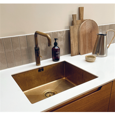 Secher Odense 550 B køkkenvask 55x40 cm til underlimning - Bruneret messing