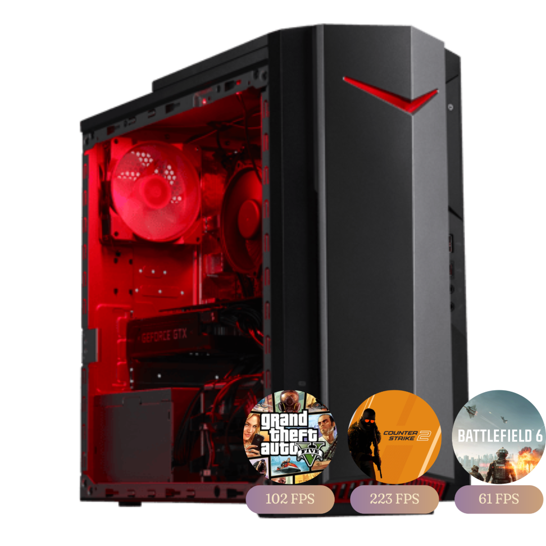Gaming Desktop / Acer Nitro N50-640 / RTX 3060 Ti 8GB / Intel i5 - 12400F / 16GB DDR4 (3200MHz) / 512GB NVMe