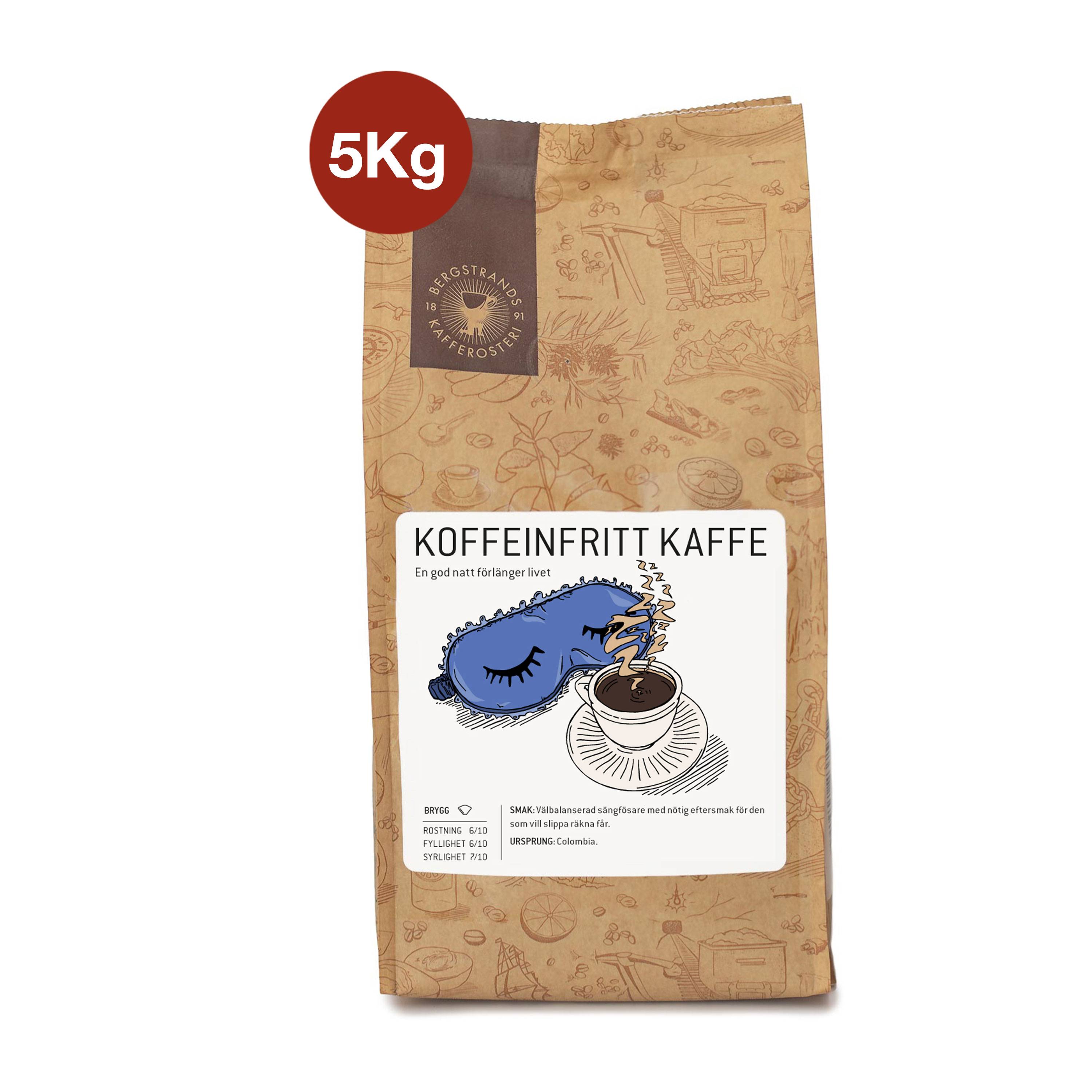 Kaffe Bergstrands Koffeinfritt Bönor 5kg