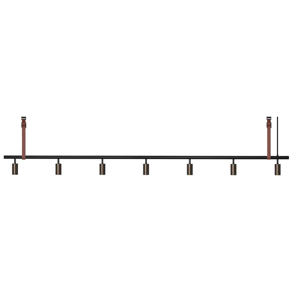 RUBN Long John Pendel 7 Spots (260 cm) Black/Bronze Brown Leather