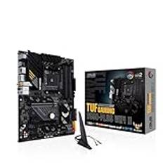 ASUS TUF Gaming B550-PLUS WiFi II Moderkort Gaming ATX, AMD B550, Socket AM4, DDR4, PCI 4.0, Realtek LAN 2.5Gb, WiFi 6 (802.11ax), 2xM.2, 6xSATA 6GB/s, 2xUSB 3.2 Gen 2, Aura Sync RGB, Svart