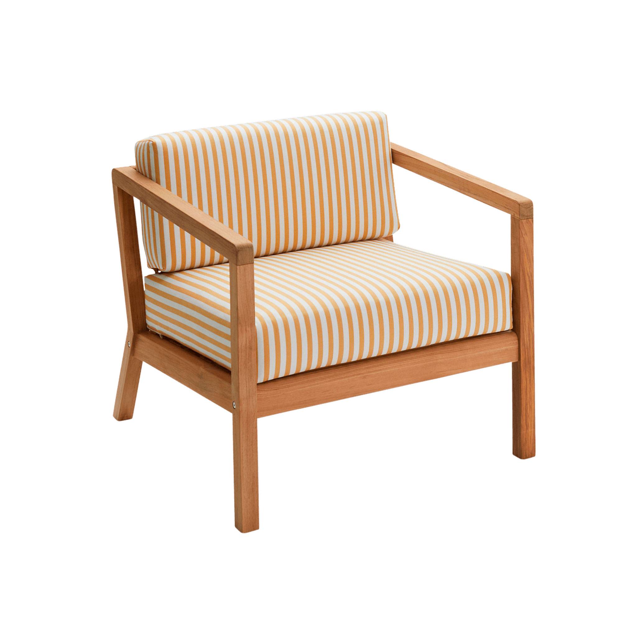 Skagerak Virkelyst Loungestol Golden Yellow Stripe.