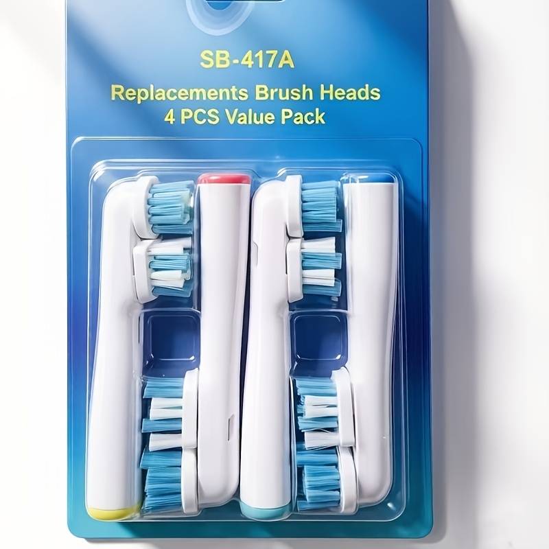 4-pack Replacement Brush Heads For Oral-b Electric Toothbrush, Professional 1000 5000 8000 9000 Adult Vitality Models