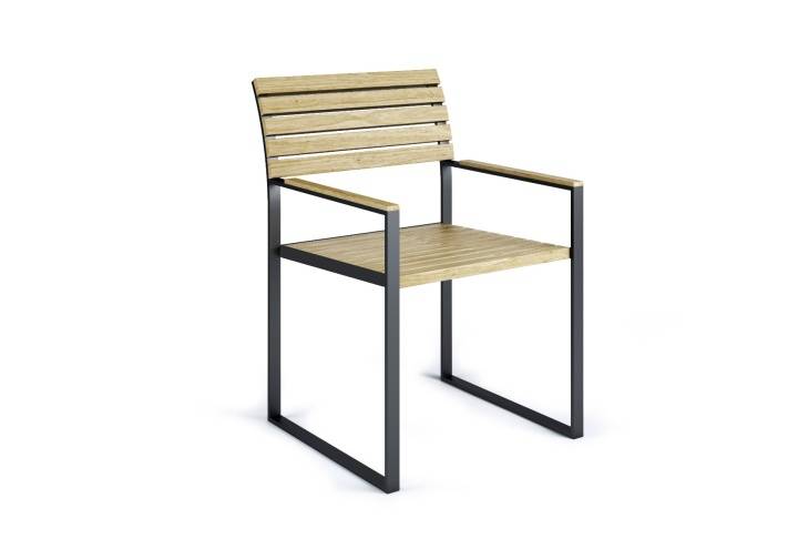 Garden Bistro Karmstol - Antracit / Teak