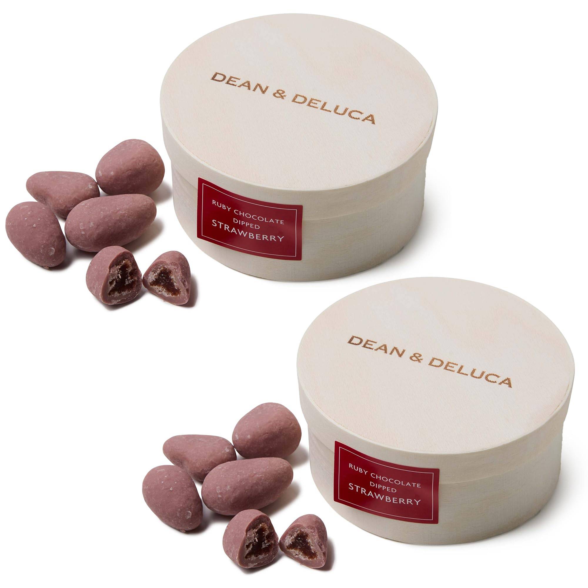 DEAN & DELUCA Ruby Chocolate Dipped Semi-Dried Strawberries (Set of 2)
