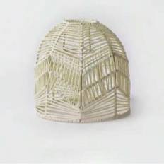 Bambulykta Pendellampa Naturlig Rotting Kronljuskronor Handvävda Bambu Lampskärmar Belysningsarmaturer Hängande Lampa - Beige