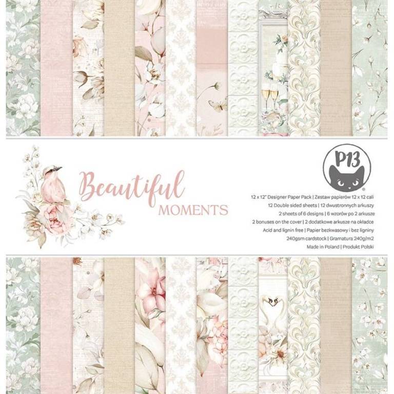 Scrapbookingpapper - 30x30 cm - Beautiful Moments