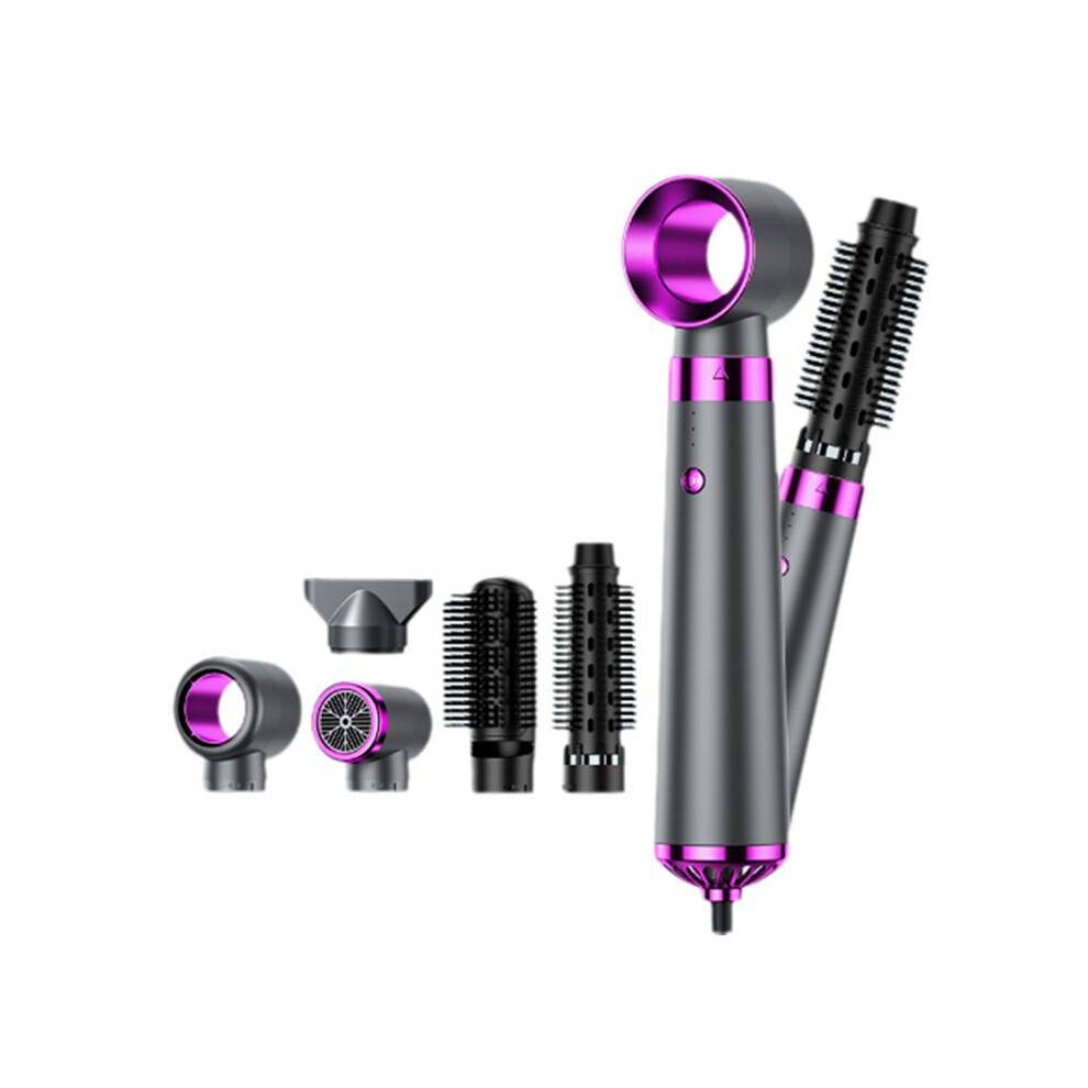 5in1 Electric Hair Dryer Hot Air Brush Multifunctional Hair Straightener Negative Ion Curler Blow Dryer StylingSet,B(EU)