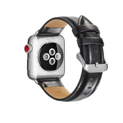 Premium Leather Band Apple Watch 42/44/45/49 mm Black