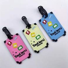 1/2/3pcs 3D Silicone Luggage Tags, Suitcase Labels, Travel Accessories, Ideal Gifts For Her, Travel Backpacks, Travel Bags, Luggage, Travel Gear, Back - Multicolor - Multi-size