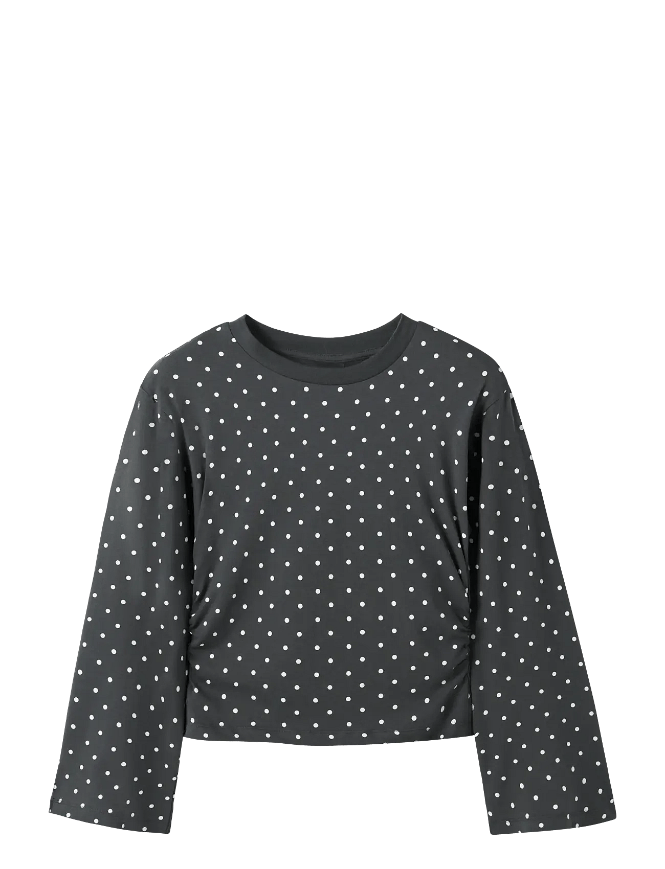 LMTD Nlfdosso Ls Rouched Short Top | Black | 158-164