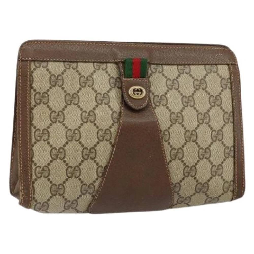 Gucci Vintage Pre-owned Plast gucci-tasker - Vintage - Dame - Beige - ONE SIZE - Tyl