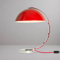 London Table Light bordlampe original BTC - Rød med rød stofledning