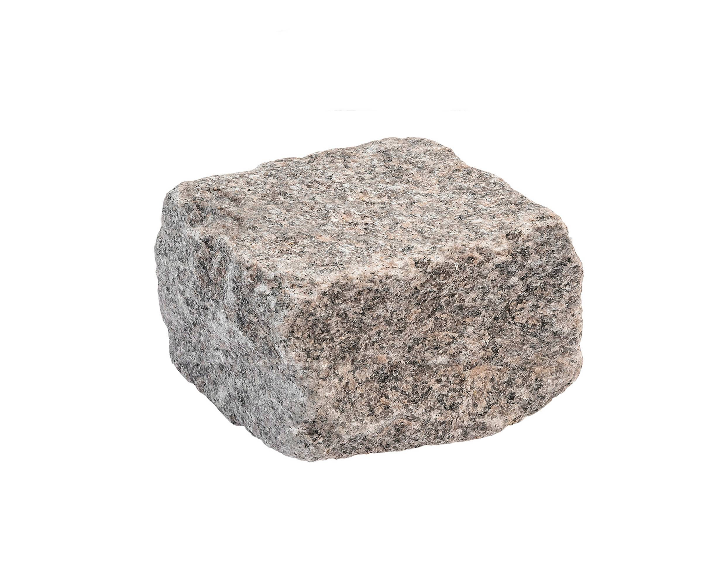 Granit smågatsten Bjärlöv halv - Gråröd (8/11x4/6 cm)