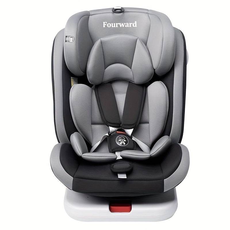 Farsaw 360° Rotating Car Seat Compatible for Group 0+/1/2/3 (9-36kg) - ISOFIX Installation - Black And Gray