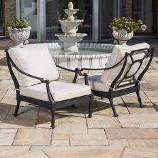Loungefåtölj Svart 2-pack Aluminium St Tropez | Utemöbler & trädgårdsmöbler | Vesani