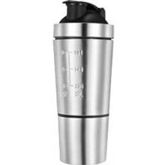 750ml avtagbar vassleprotein pulver sport shaker flaska för rostfritt stål kopp vakuum mixer utomhus drinkware