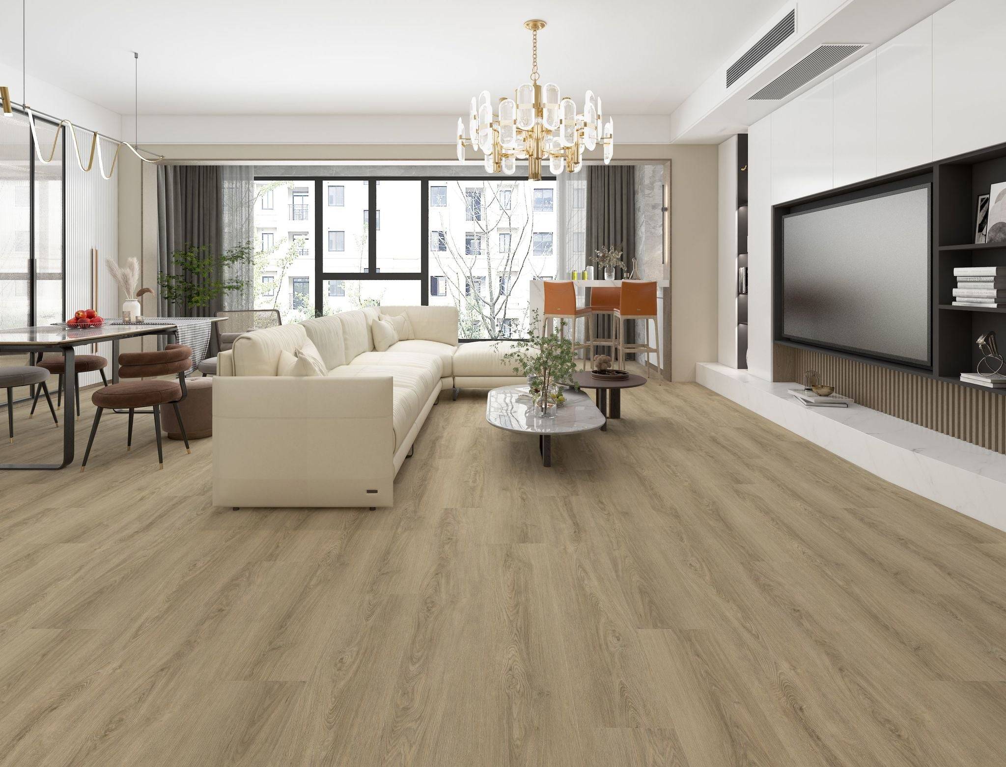Migadan - Elite Lvt klik m. kork Planker Havana Eg 048 vareprøve - 8847048 - Gulve.